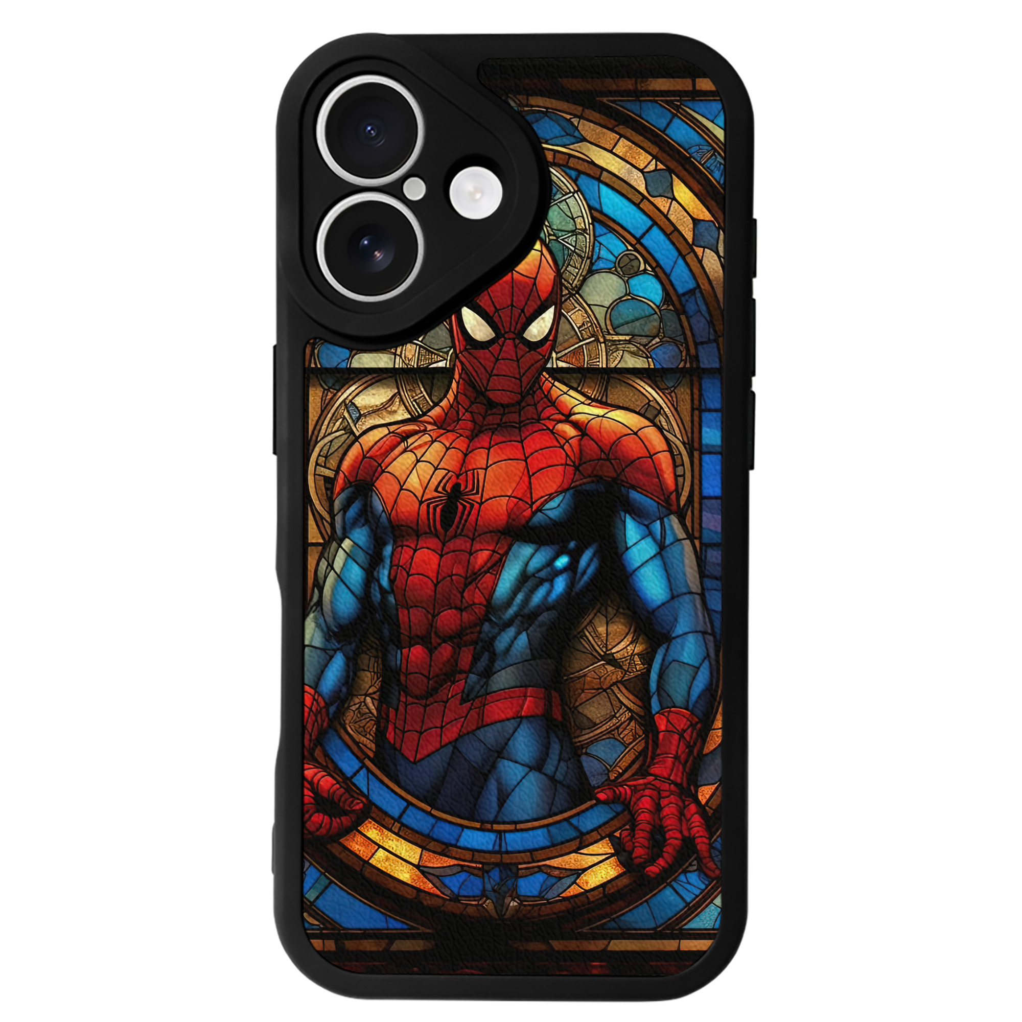 （画像用） Spider Man スパイダーマン 【iPhone 16シリーズ対応】シリコンスマホケース（レザー調） 材質：シリコン